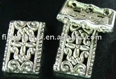 150шт тибетски сребро 3 дупки богато украсени уплътнения капачки A381
