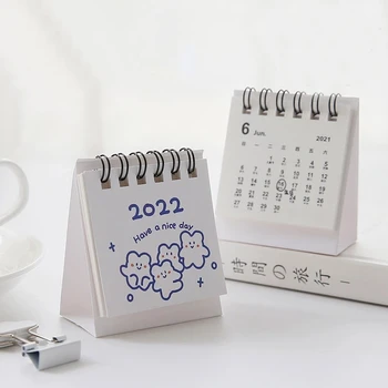 1БР 2022 Сладък Творчески Мини Настолен Календар Украса на Канцеларски материали, Ученически Пособия