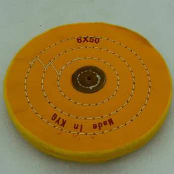 1БР Жълта Кърпа за Полиране Полиране на Джанти с Диаметър 6 см x 50 слой Бижутериен Инструмент