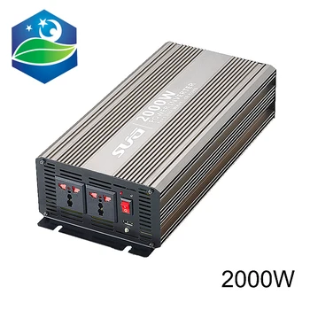 2000 W чиста синусоидална инвертор на слънчевата енергия DC 12 В 24 В к AC 110-220 В цифров