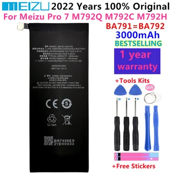 2022 100% чисто Нов Оригинален 3000 mah BA791 BA792 Сменяеми Батерии За Meizu Pro 7 Pro7 M792Q M792C M792H Батерия За Телефона Bateria