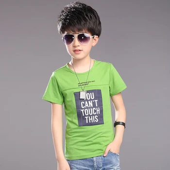 2022 Детски дрехи, тениска за момчета, всеки ден Писма, с Къс Ръкав, О-образно деколте, Тънки Памучни тениски За Момчета, Тениски За по-големите Деца