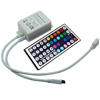 44keys безжичен инфрачервен IR RGB led контролер; DC12-24V; Изход: 3 канала; Изходен ток: