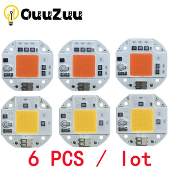 6 бр./lot 100 W 70 W 50 W COB led Чип 220 и 110 В COB Led Чип Заваряване Безплатен Диод за Прожектор Прожектор Smart IC Няма нужда от драйвер