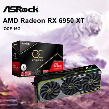 ASROCK НОВАТА графична карта AMD Radeon RX 6950 XT RX6950XT 16 GB GDDR6 256-битов 7 НМ Подкрепа на Графични карти на AMD GPU, CPU placa de video