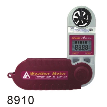 AZ8910 Мини Измерване на Скоростта на Вятъра на Въздушния Поток Джоба Тип Тестер за Налягането на Детектор на Височина Влажност Анемометр Времето