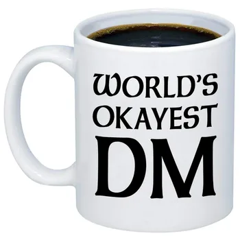Dungeon Master Подарък Чаша за най-Добрата в света Кафеена Чаша DM 11 грама Бяла Креативна Керамична Чаша Директен Доставка