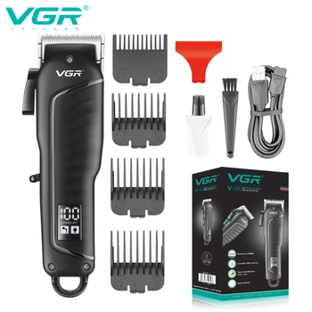 VGR Машинка за подстригване, Машина За Подстригване на Коса Тример за Коса за Мъже Машинка за оформяне на Брада, Машина За Подстригване на Коса Безжични Електрически Машинки за Подстригване Акумулаторна V-683
