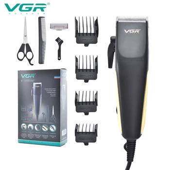 VGR нова вградена машина за подстригване на коса с професионална маслена режещата глава за подстригване на коса електрическа машина за подстригване на коса салон за бръснене тласкач V-128