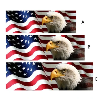 Американски Флаг + Орел Банер на Задното Стъкло Графична Стикер Стикер за Камион Пикап Духа Американски Флаг Стикер