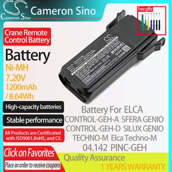 Батерия CameronSino за управление на ELCA-GEH-A CONTROL-GEH-D TECHNO-M SFERA GENIO е подходящ за батериите на дистанционното управление на крана ELCA PINC-GEH