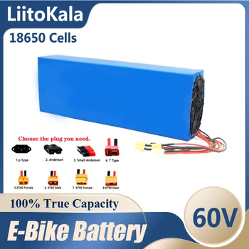 Батерия електрически Скутер LiitoKala 60V с двойна честота пристанища бързо зареждане на Литиево-йонна Акумулаторна Батерия 67,2 V Ebike Скутер Battery