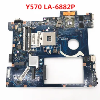 Безплатна доставка, Луксозно дънна Платка За лаптоп Lenovo Y570, дънна Платка PIQY1 LA-6882P HM65 DDR3, 100% напълно протестированная, работи добре