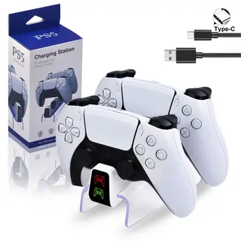 Бързо Зарядно устройство за Sony PS5 Безжичен Контролер Поставка с Док-Станция за PlayStation5 Джойстик Gamepads USB Порт C