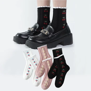 Висококачествени, Удобни Чорапи С Плодове В Японски Стил харадзюку, Творчески Чорапи С Принтом Kawai, Забавни Чорапи За Момичета, Модни Дамски Чорапи За Скейтборд