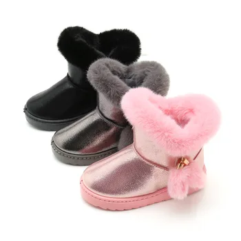 Детски Кадифе зимни Обувки За Малки Момичета, Зимните обувки с катарама, Детски обувки, Топли Плюшени Обувки за Деца, Студентски Модни Обувки на Принцесата