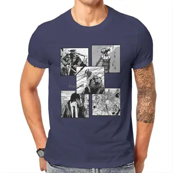 Дяволи Резачка Човек Дэндзи Манга Тениска Класически Готически Тениска С Кръгло деколте с Голям размер Големи продажби Harajuku Мъжки Градинска Облекло