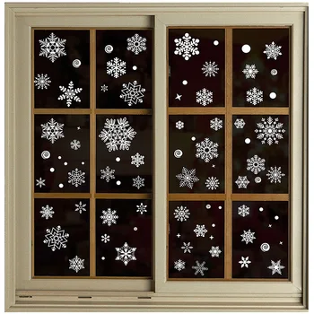 Дядо Лосове Коледа PVC Статична Стикер Украсяват Прозорци на Къщи са Големи Снежинки Стикер На Стената Коледна Парти Стъкло Превръзка Бижута