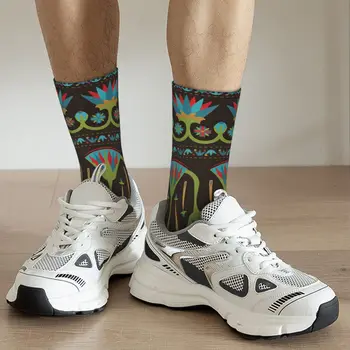Египетският Цвете Бордюрный Модел За Възрастни Чорапи Унисекс чорапи, мъжки Чорапи, дамски Чорапи