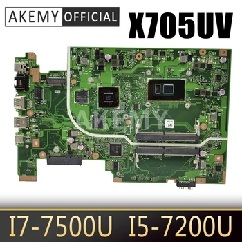 За ASUS Vivobook 17 X705UVR X705UV X705UD X705UDR дънна Платка на лаптоп MainboardI I7-7500U I5-7200U + 940MX графичен процесор