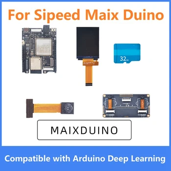 За Sipeed Maix Duino Съвет за развитие K210 RISC-V AI + ЛОТ ESP32 Модул камера + 2,4-Инчов екран + Бинокулярная камера + Комплект за карти памет