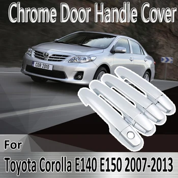 За Toyota Corolla E140 E150 2007 ~ 2013 Етикети за Полагане на Орнаменти Хромирани Врата копчето на Кутията боя Ремонт на Автомобилни Аксесоари