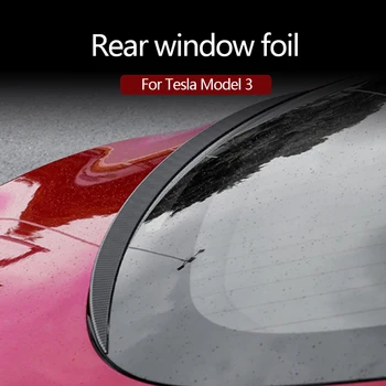 За Автомобил Tesla 17-21 Модел 3 Водонепроницаемое на Задното Крило ABS Въглеродни Влакна Фиксиран Вятърна Спойлер Декоративни Стикер Защитни Аксесоари