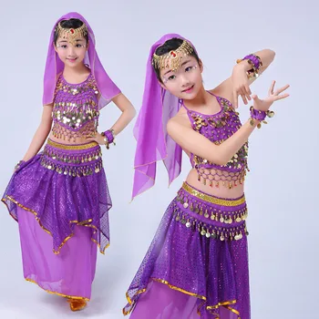 Индия костюми за танци за деца костюм танцьор на корема облекло за танцьор на корема празнична облекло танцови облекла за момичета