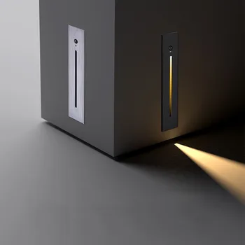 Интелигентен Сензор за Движение-LED Стъпка Лестничный Лампа нощна светлина Стълбище Стенен Светило За Крака 3 W-Вградени, Коридор, Фоайе с Кухненски монтиран на стената Лампа