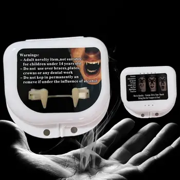 Лекотата на използване 1 Кутия Уникални Малки Зъби на Тигър Cosplay Зъби Миещи Изкуствени Зъби Зомбита Мащабируем Дизайн за Хелоуин