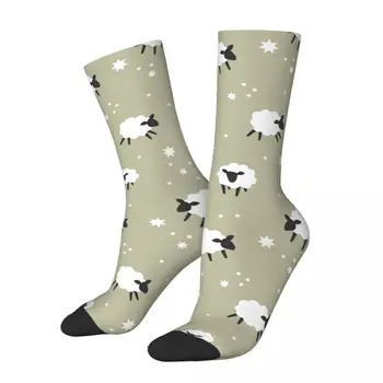 Модерен Мъжки Чорапи в стил харадзюку с Овцете и Звездите, Чорапи От полиестер, с високо качество Дамски Чорапи, Пролет-Лято, Есен-Зима
