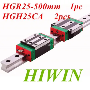 Нов HIWIN 25 мм линейна употреба HGR25 L500mm Линейна Част и 2 бр. HGH25CA Линеен Блок Връщане на CNC части