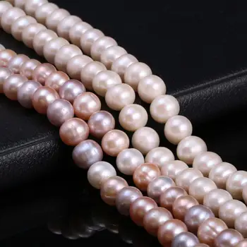 Нов естествени сладководни перли бял нередовни перлени мъниста, използвани за направата на бижута направи си САМ гривна колие Размер на 10-11 мм