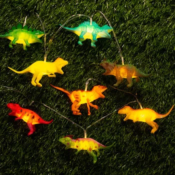 Нов продукт 8LED играчка динозавър гирлянди от светлини детска стая карикатура украса светлини подпори за фотосесия чиста червена гирлянда светлини