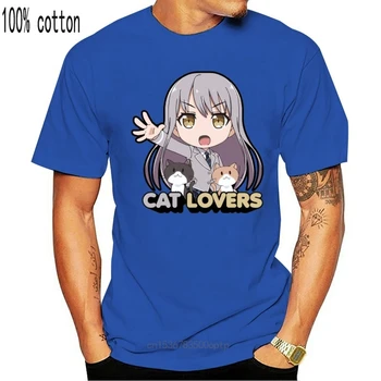 Нова мъжка тениска Bang Dream! Тениска Yukina Minato Roselia Cat Влюбените Женска тениска