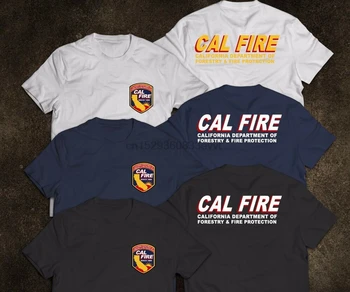 Нова Тениска с Рядка Огнестрелно Оръжие от Калифорнийския Пожарникар Пожарникар отдел