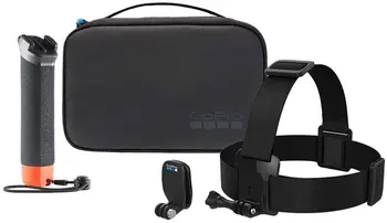 Оригинален Комплект за GoPro Accessoire Adventure Kit Bevat с плаваща дръжка + Каишка за главата + Мек калъф Quickclip За камери gopro