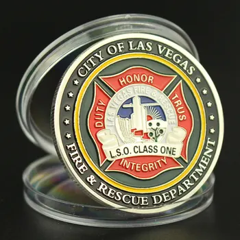 Пожаро-спасителен министерството на Град Лас Вегас, Сащ са подбрани сребърно покритие Монета Сувенирни монети Възпоменателна Монета