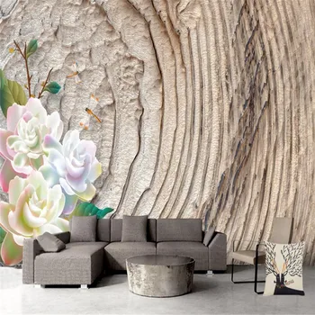 потребителски тапет със сива фигура за всекидневна декор с модерни 3 d флорални тапети конферентна зала спалня настолна рисувани под дърво