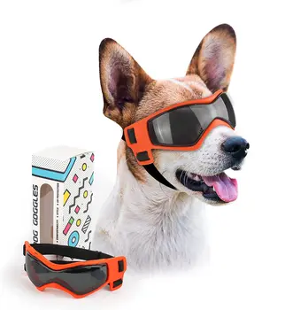 Слънчеви очила за кучета от Дребни Породи, Леки Слънчеви Очила за Малки Кучета, Регулируеми Слънчеви Очила за Кученца със Защита от ултравиолетови лъчи за по-Малките и Средни Кучета