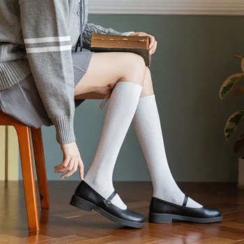 Тънко пролетно-летните дантелени чорапи за краката, японски модни дантелени чорапи ins, черно-бели чорапи, студентски чорапи jk, чорапи