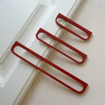 Червени Дълги Мебелни Дръжки и Модерен Разтегателен Кабинет Дърпа Дръжки на Вратите на Кухненския Шкаф Просто Обзавеждане За Кабинет 320 мм