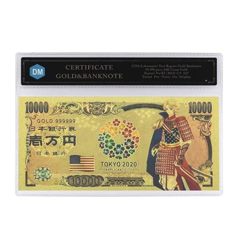 Япония Златна Банкнота Токио Знамена на Света Комикси Комикс Карта на САЩ за Спомен Аниме Златни Пластмасови Карти за Събиране на Директна Доставка